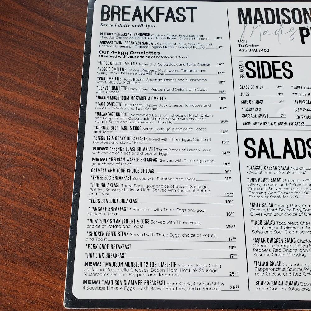 Madison Avenue Pub Menu image 4